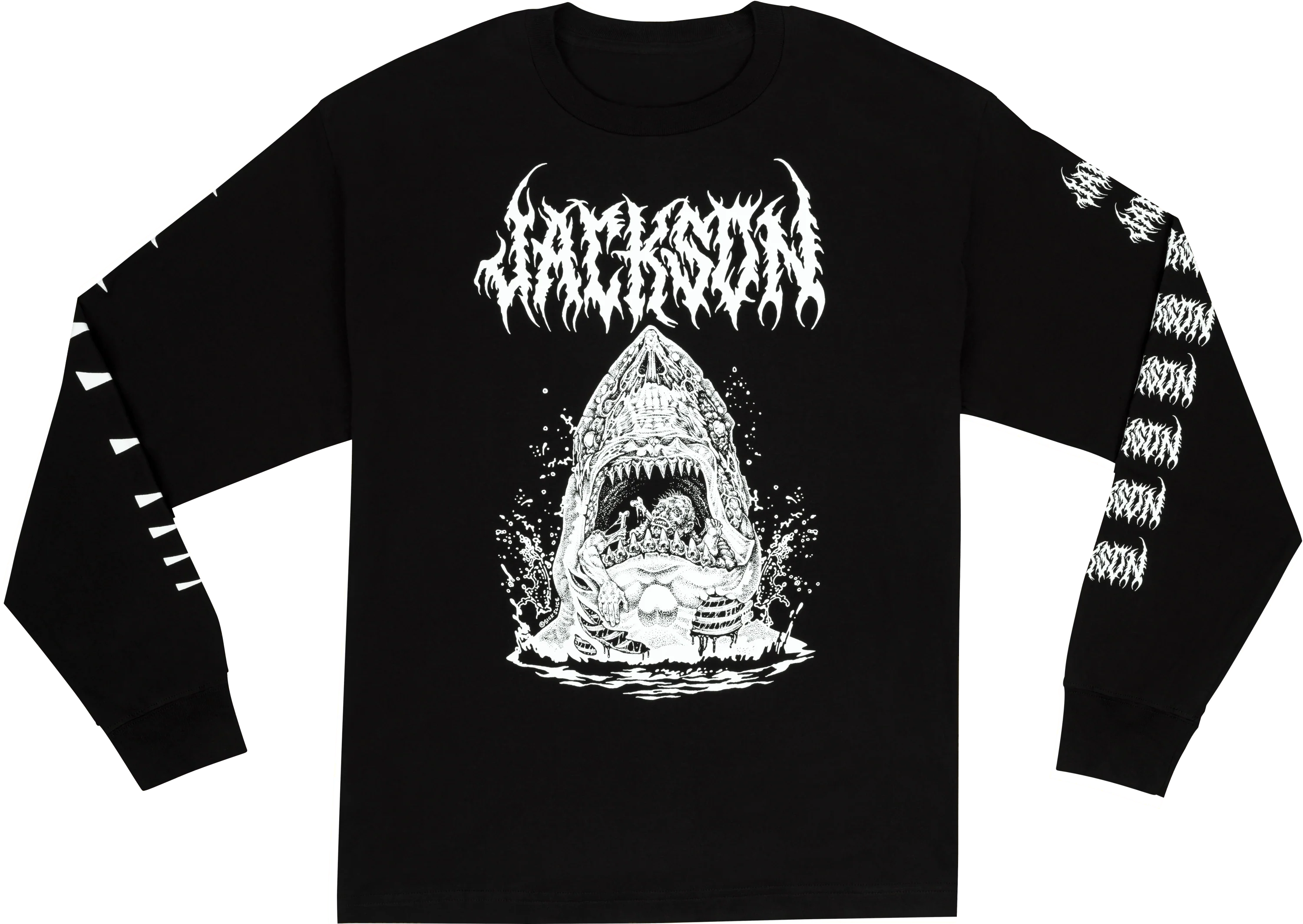 Jackson Sharkrot, L/S  T-shirt, Black - Image 3